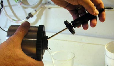 emptying tank